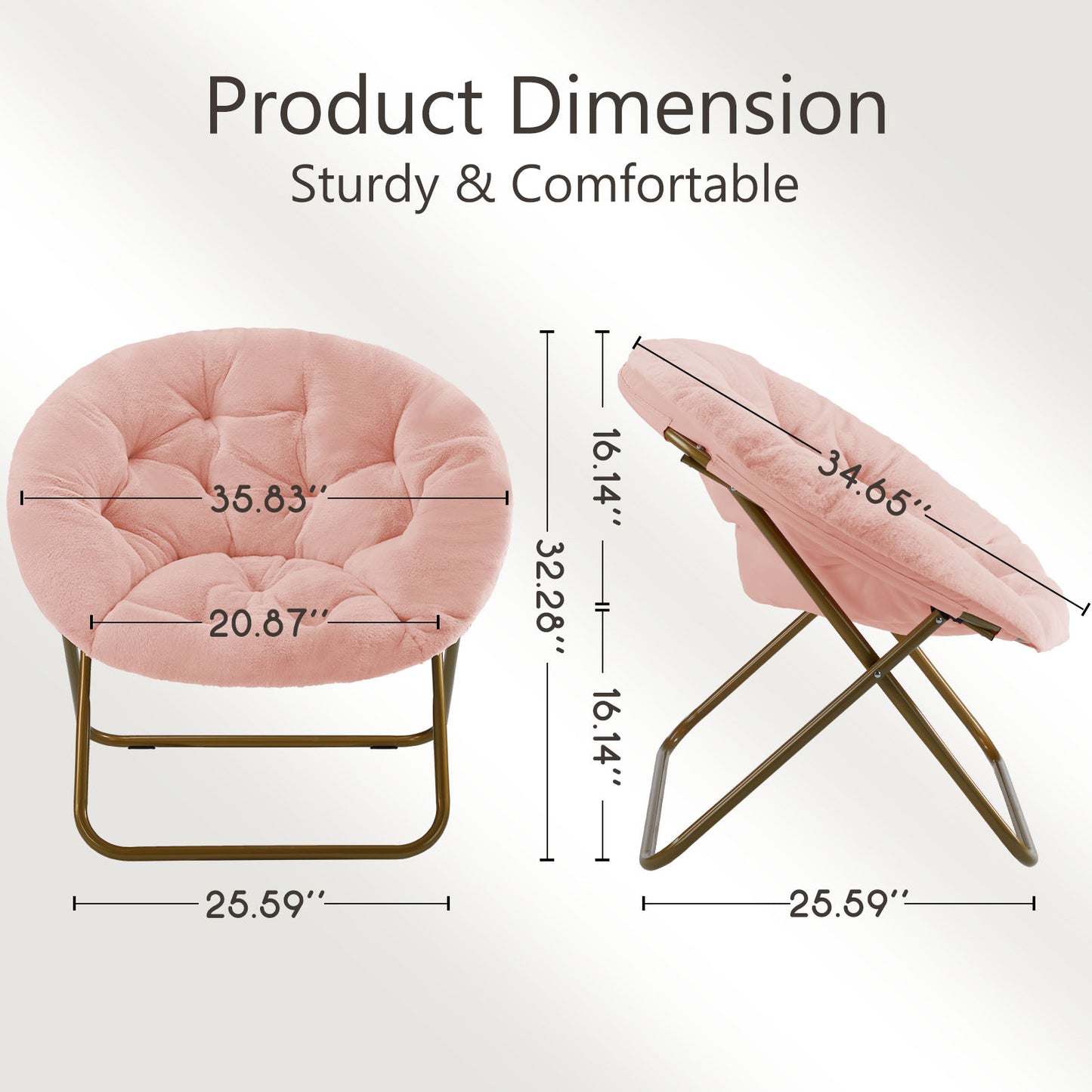 Comfortable Disc Chairs Faux Fur