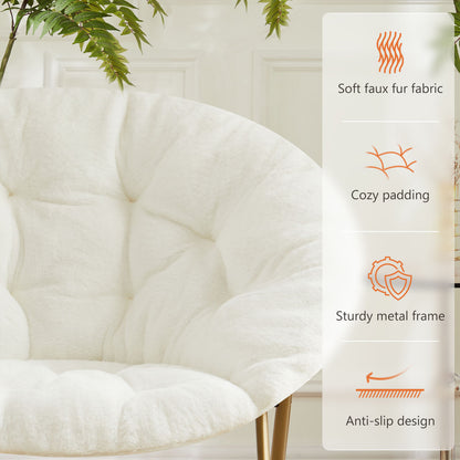 Comfortable Disc Chairs Faux Fur