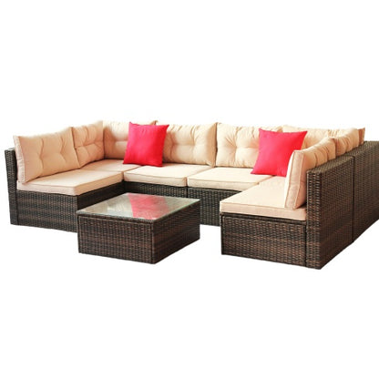 Patio Furniture Set PE Rattan Sectional Garden Furniture Corner Sofa Set