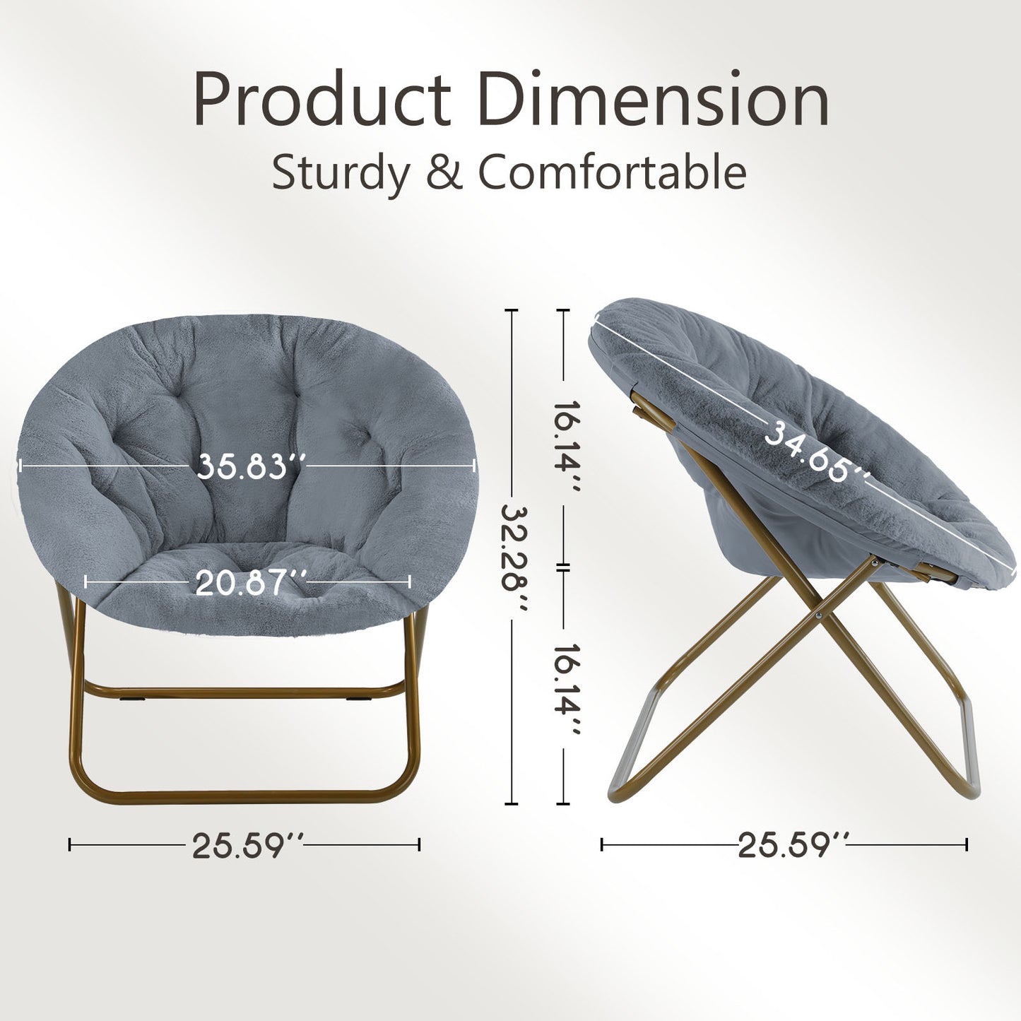 Comfortable Disc Chairs Faux Fur