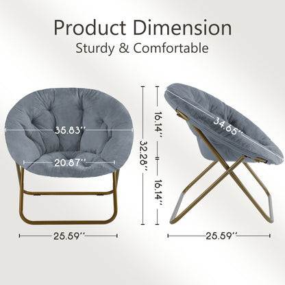 Comfortable Disc Chairs Faux Fur