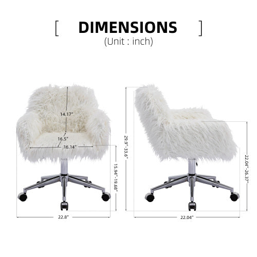 Modern Faux Fur Home Office Chairs